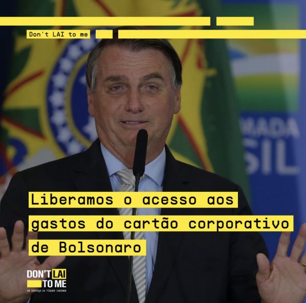 Don't LAI to me — cartão corporativo de Bolsonaro