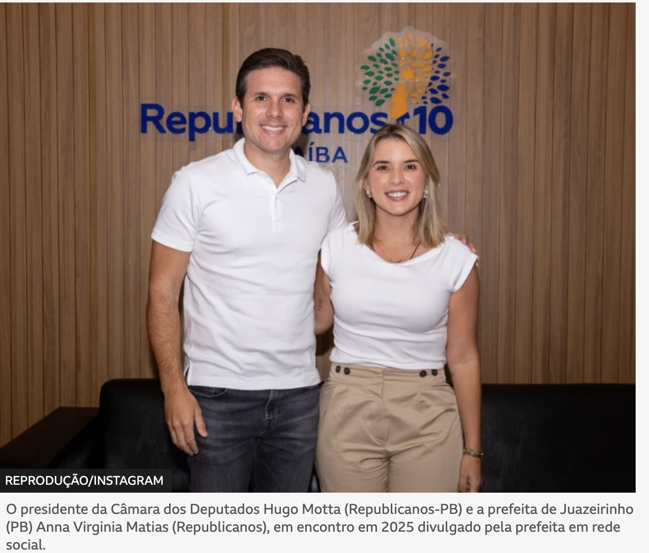 Hugo Motta e Anna Virgínia em encontro divulgado nas redes sociais