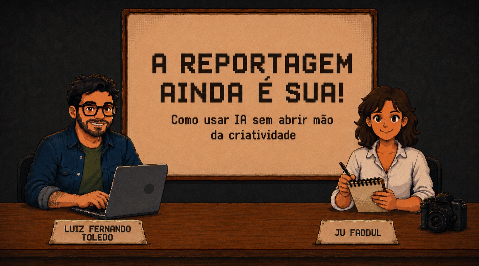 A reportagem ainda é sua! Como usar IA sem abrir mão da criatividade, com Luiz Fernando Toledo e Juliana Faddul