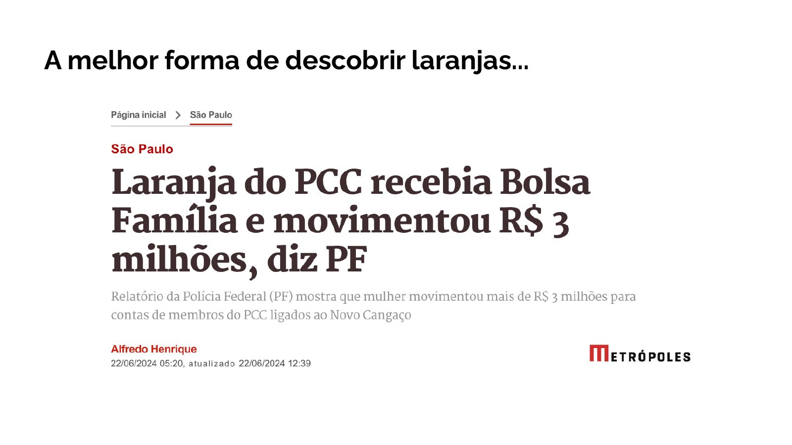 Descobrir laranjas