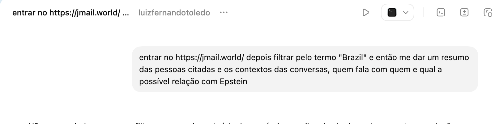 Codex da OpenAI raspando dados do caso Epstein